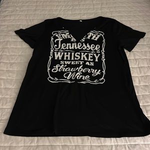 Smooth As Tennessee Whiskey Tee size L Black